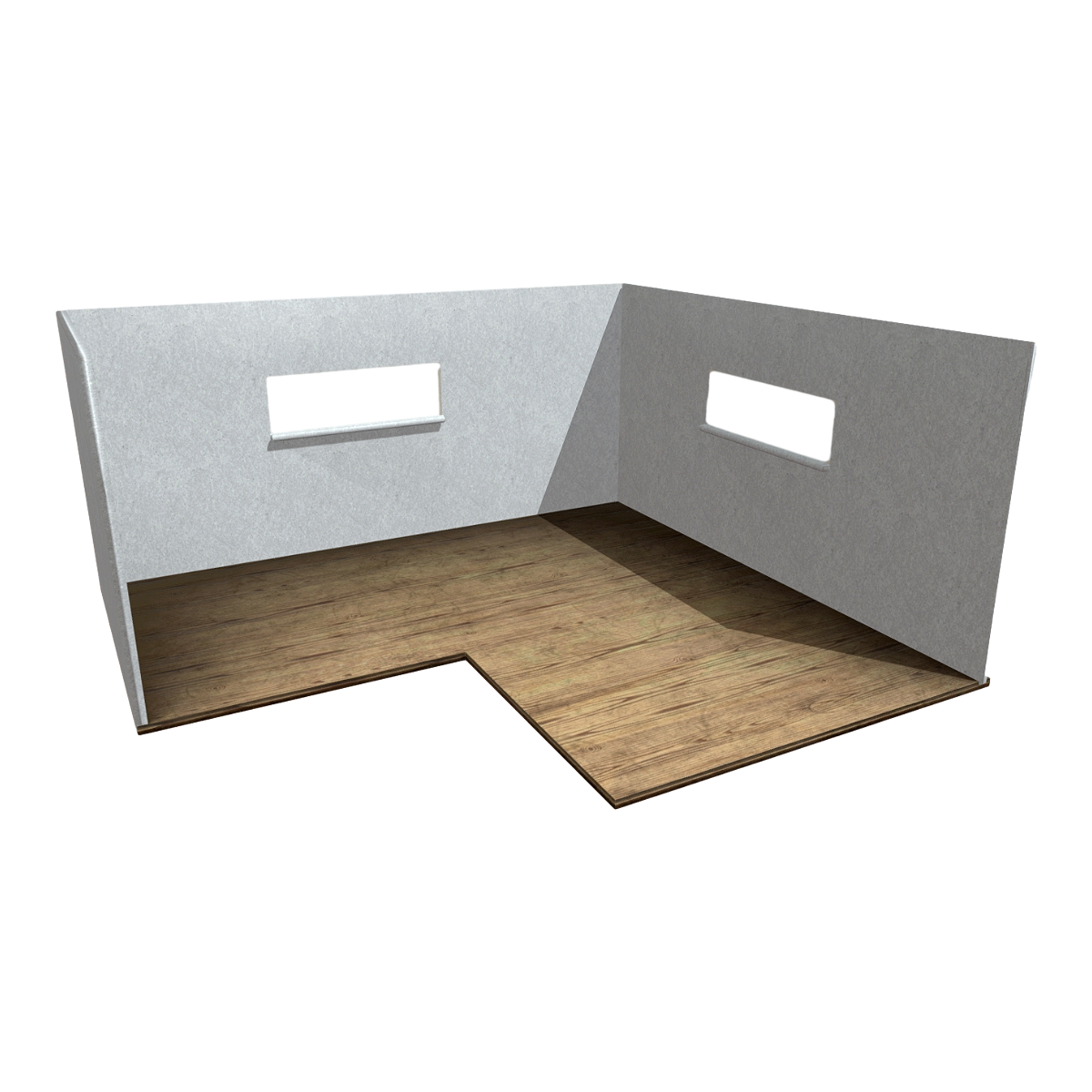 Room with two windows-3DHi
