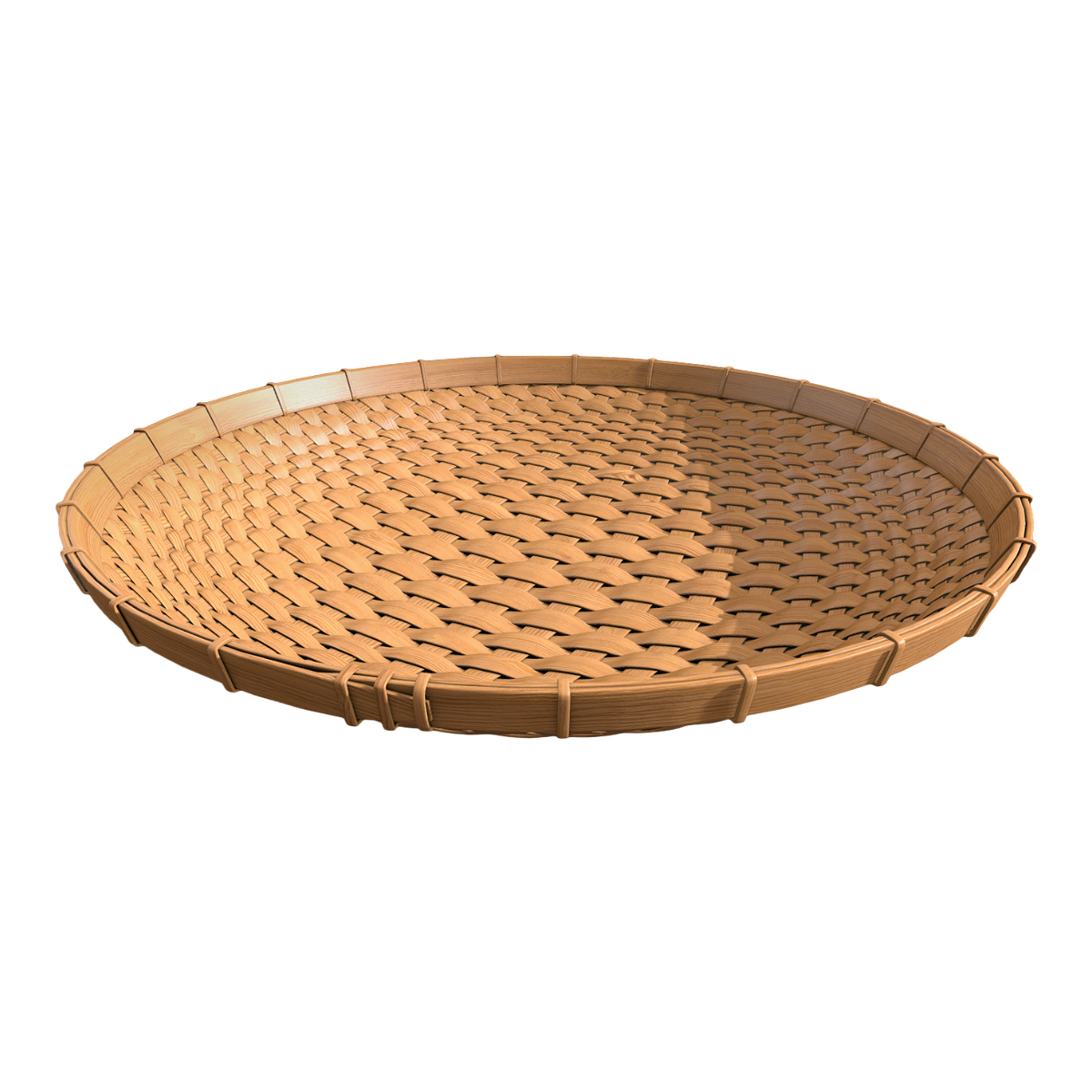 Household Bamboo Products: Round Trays for Drying and Sieving-3DHi