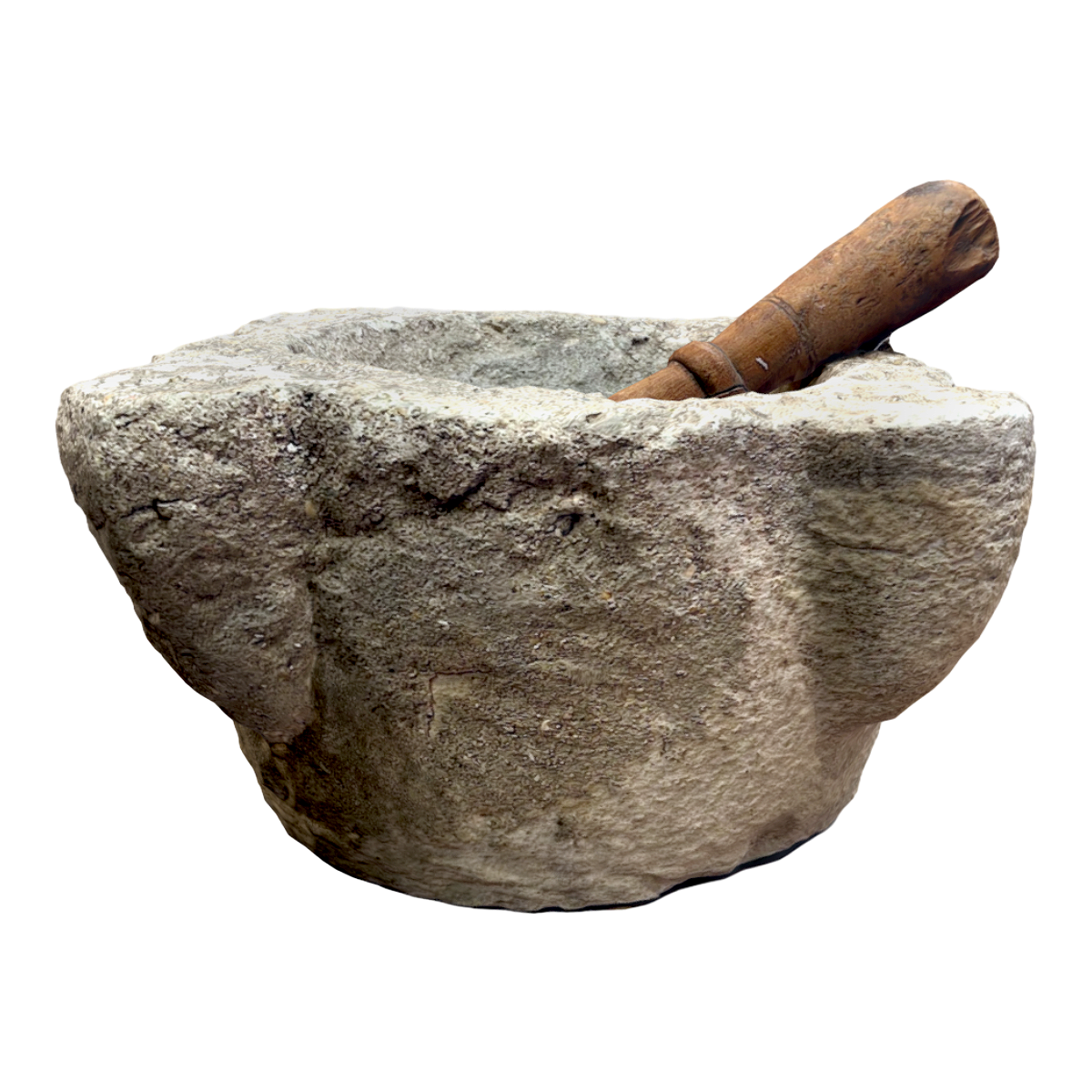 Natural Stone Mortar & Pestle for Home Use, Garlic Crusher & Grinder-3DHi