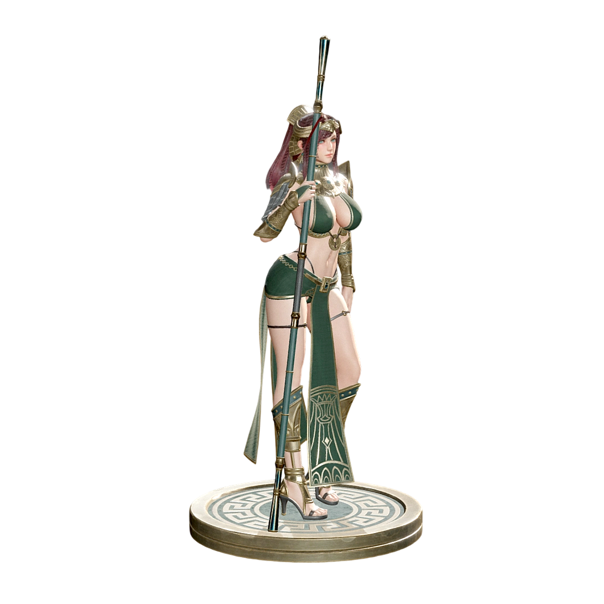 3D game character Egyptian female warrior-3DHi