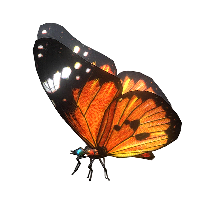 Golden Butterfly (3D Animation Model)-3DHi