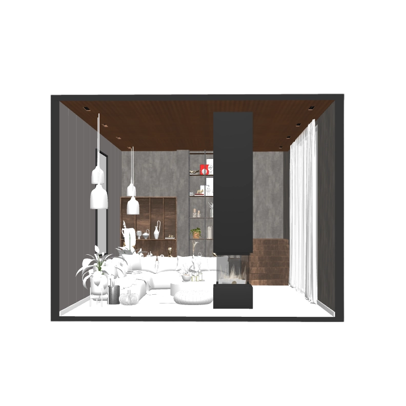 Modern Style Living Room-3DHi