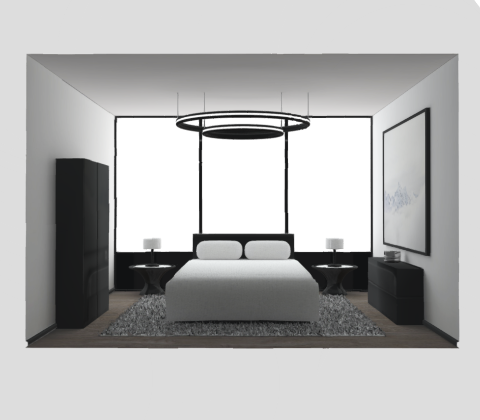 Small Modern Bedroom-3DHi