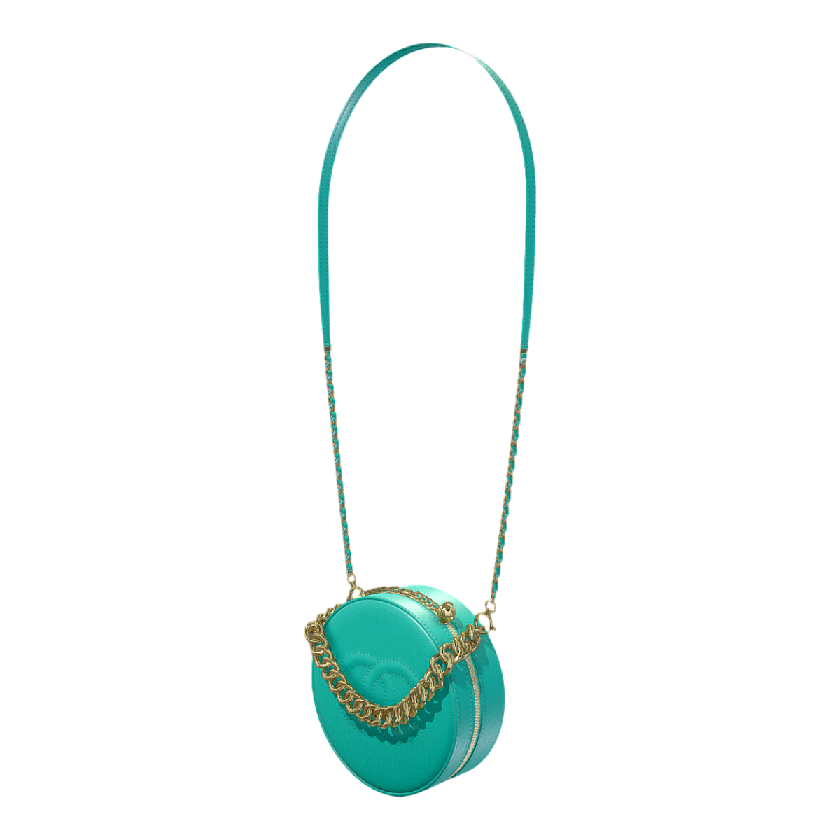 CHANEL Women's Single-Shoulder Chain Tote Round Paddle Bag-3DHi
