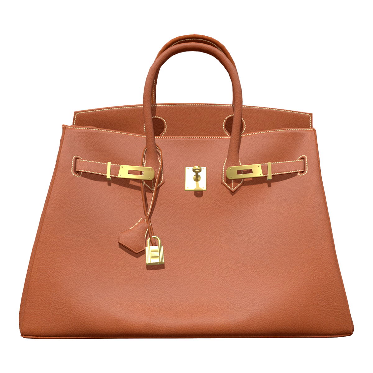 HERMES Birkin 35 Platinum Handbag-3DHi