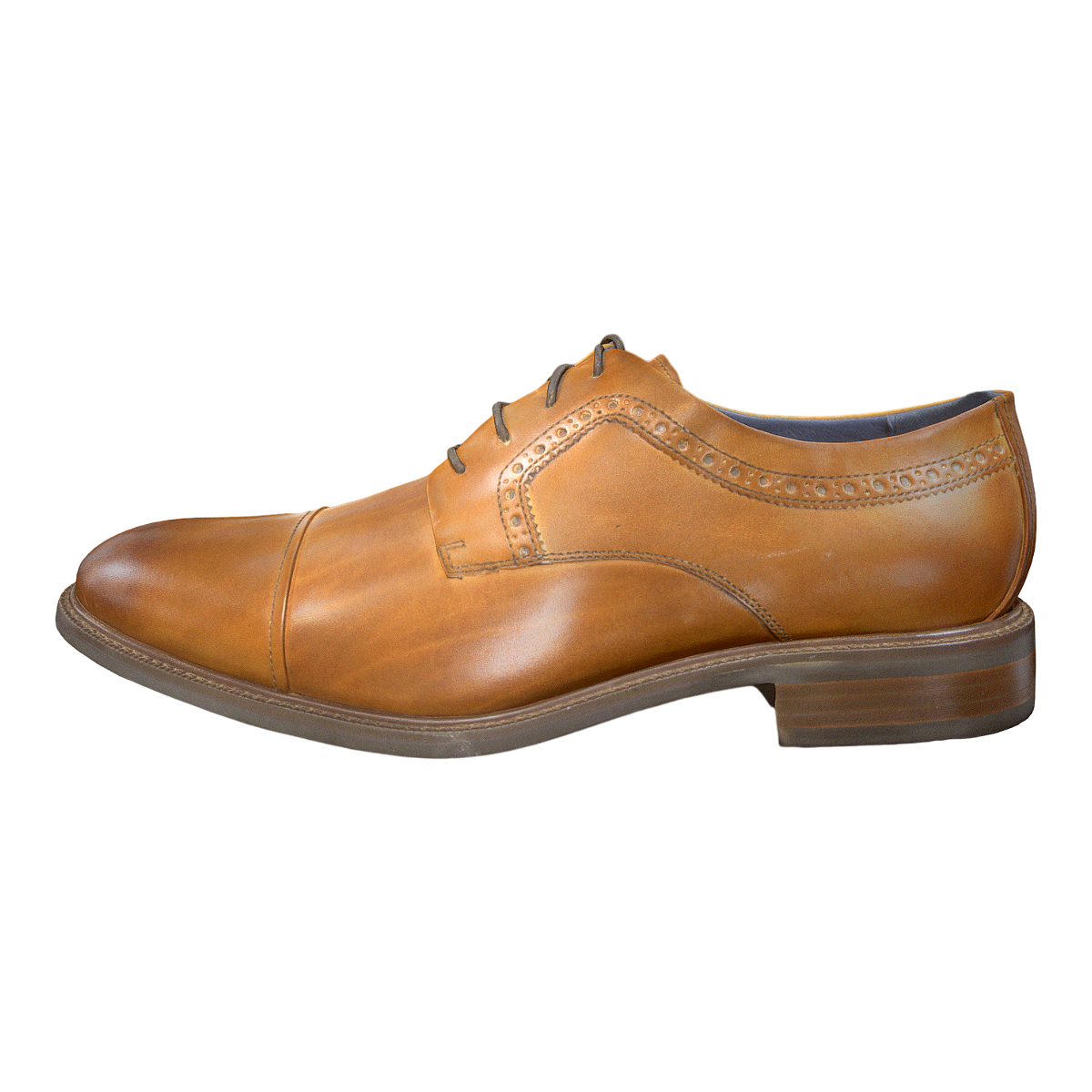 English-Style Men's Casual Leather Round Toe Buckle Business Shoes-3DHi