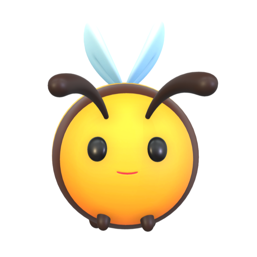 Image [4]-Q-version cartoon bee 3D model-3DHi