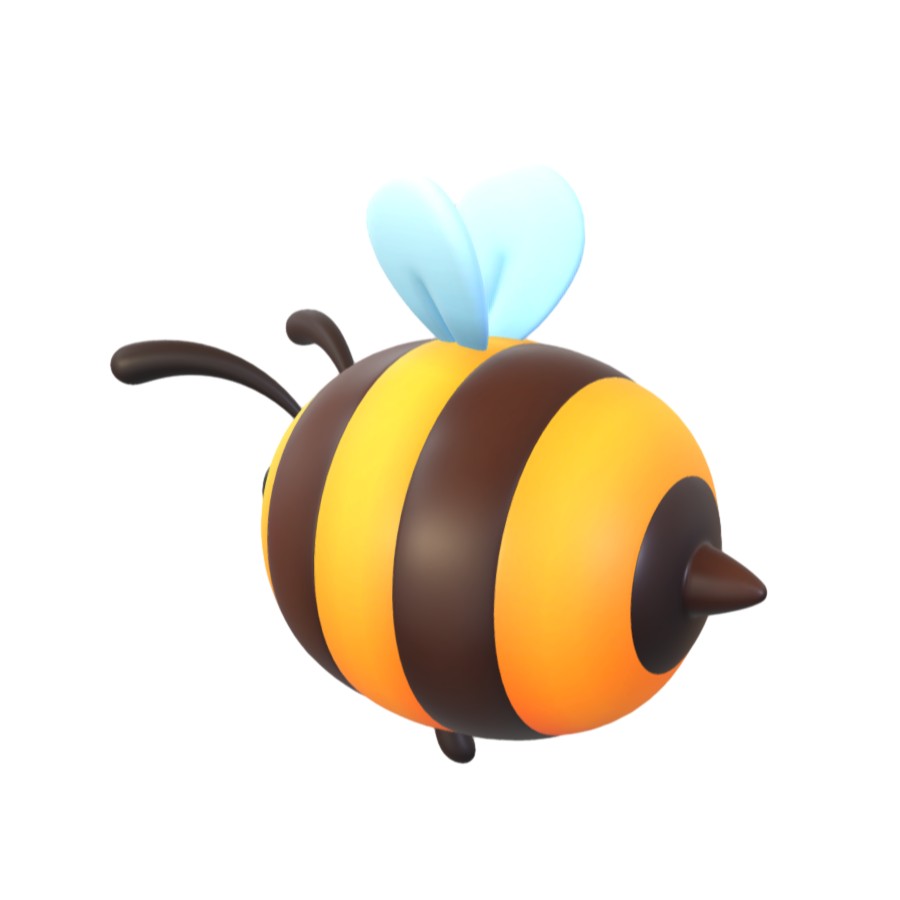 Image [2]-Q-version cartoon bee 3D model-3DHi