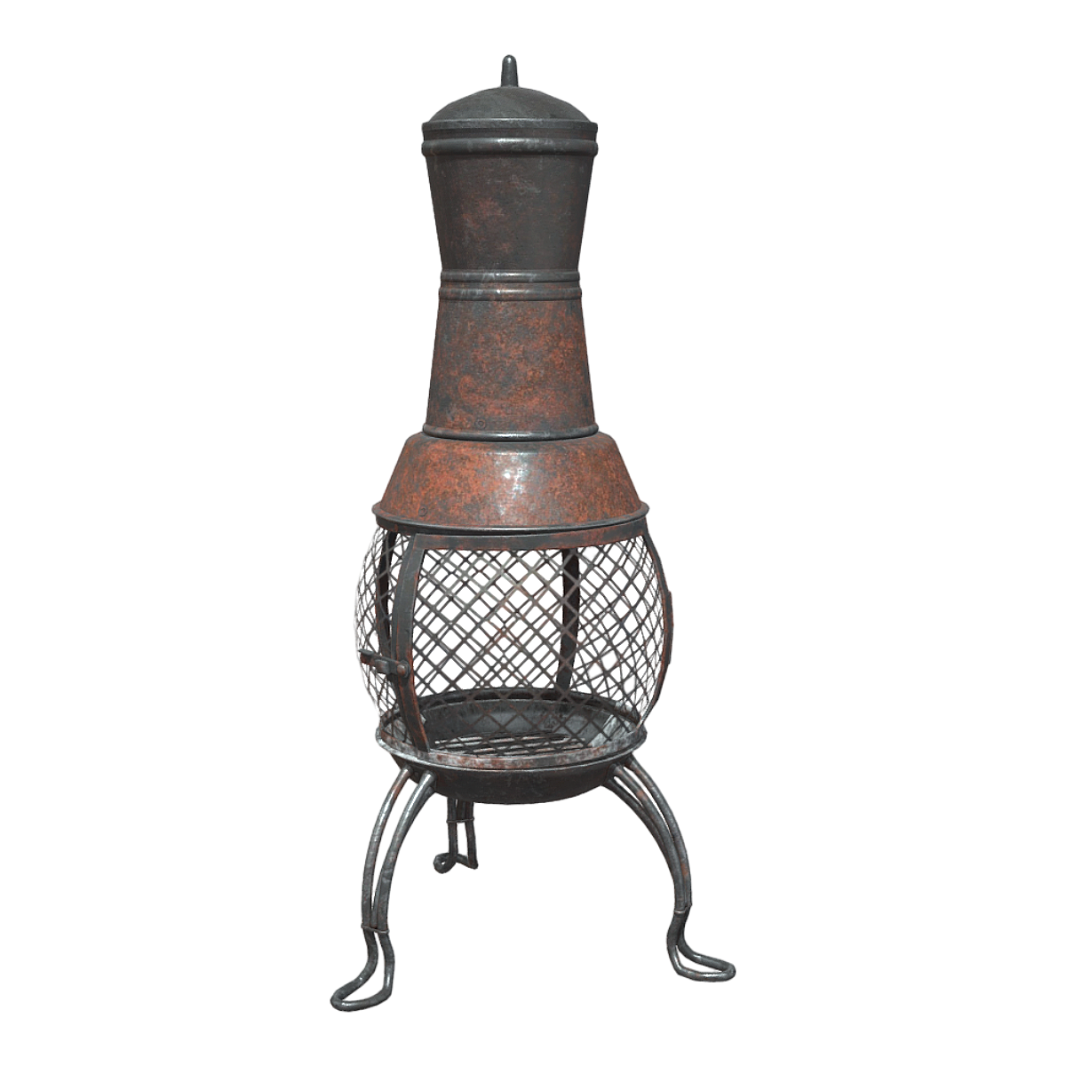 European Antique Garden Fireplace-3DHi