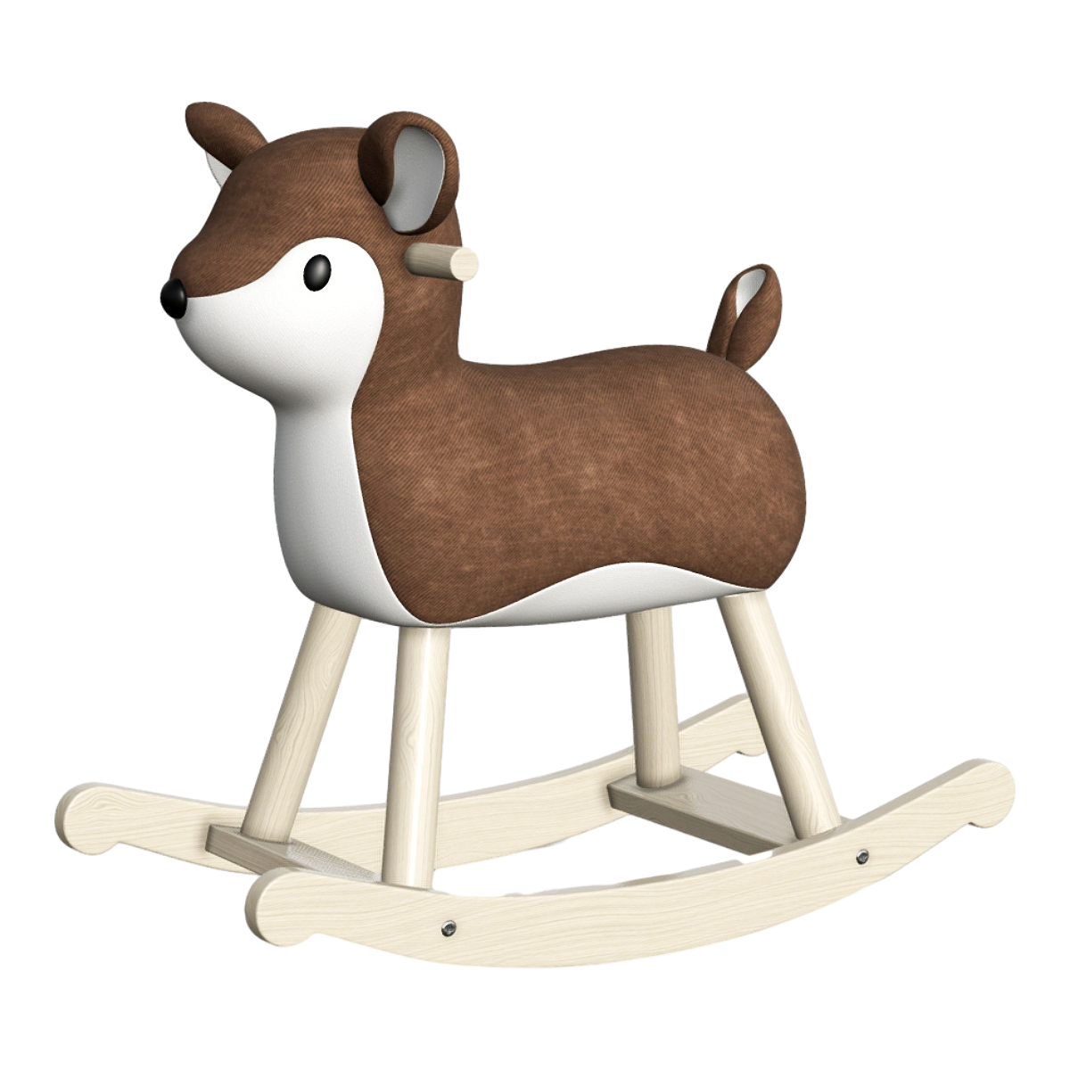 Children's Brown Deer Rocking Chair-3DHi