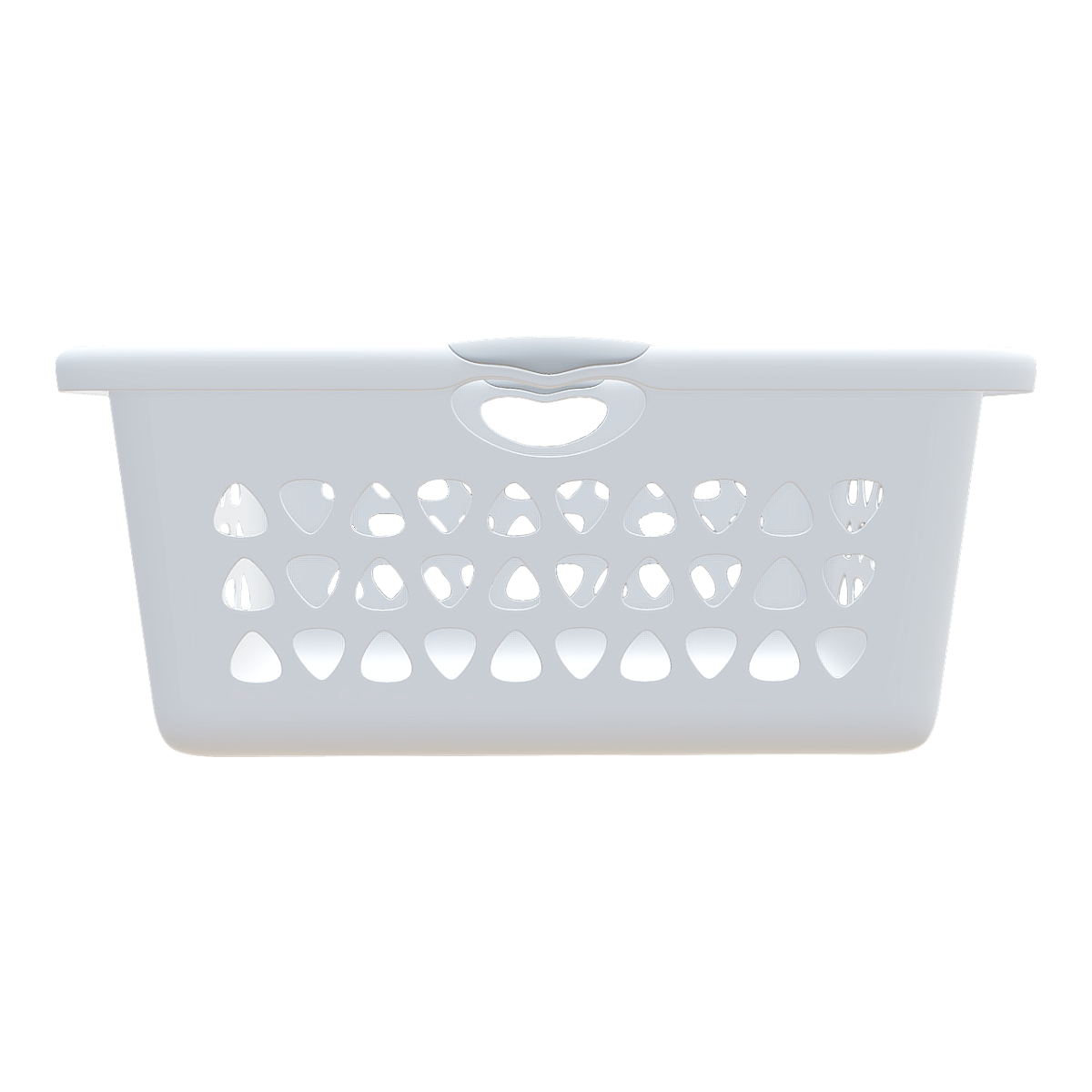 Modern Home White Plastic Perforated Design Handheld Laundry Basket-3DHi