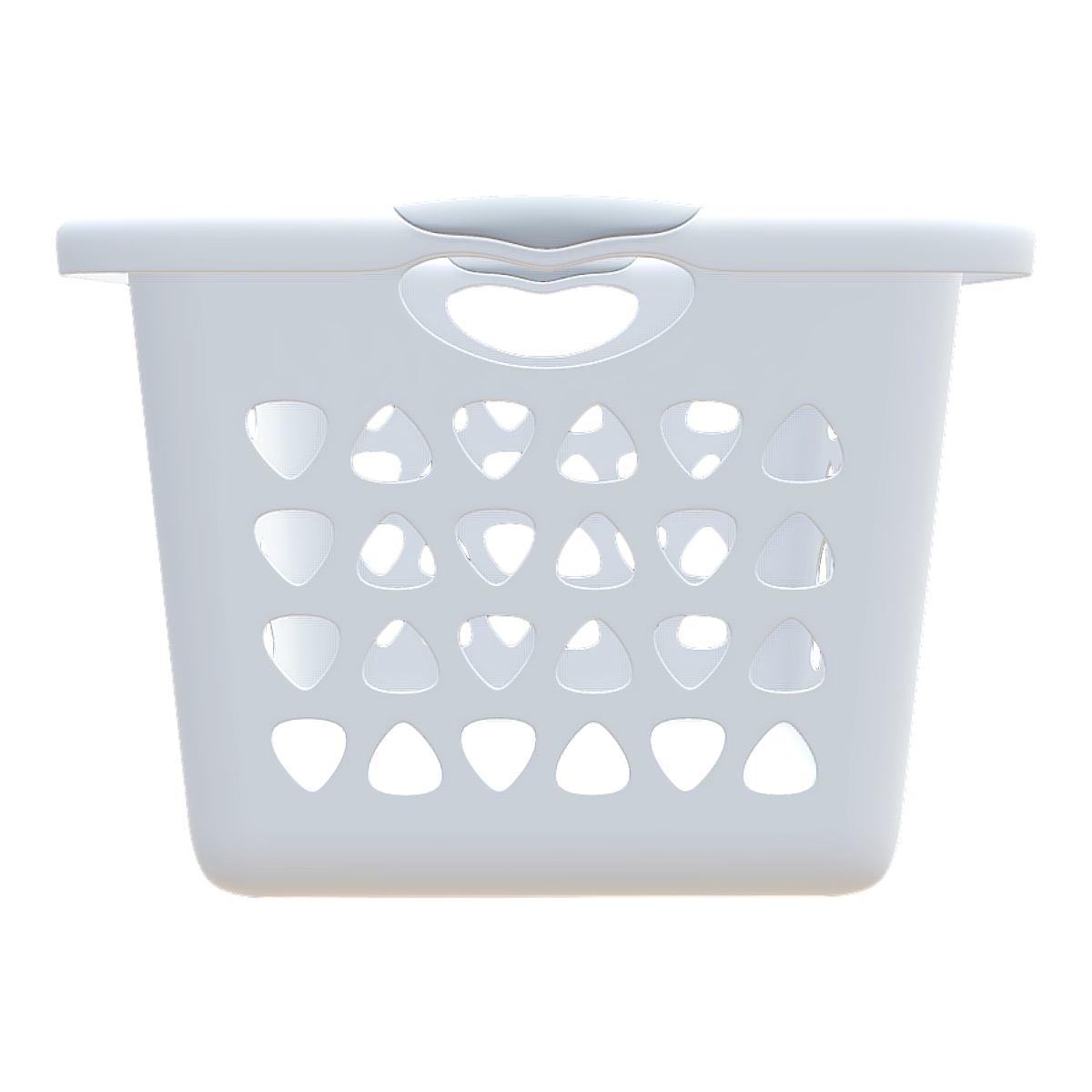 Modern Handled Open Plastic Laundry Basket-3DHi