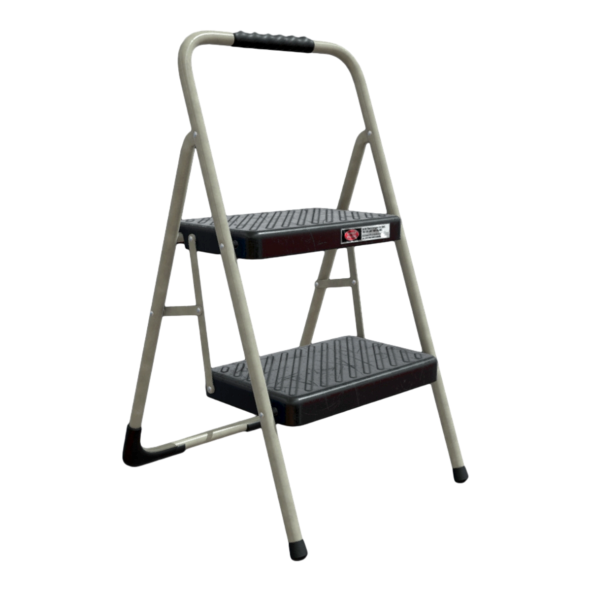 Modern portable metal folding double-decker step ladder-3DHi