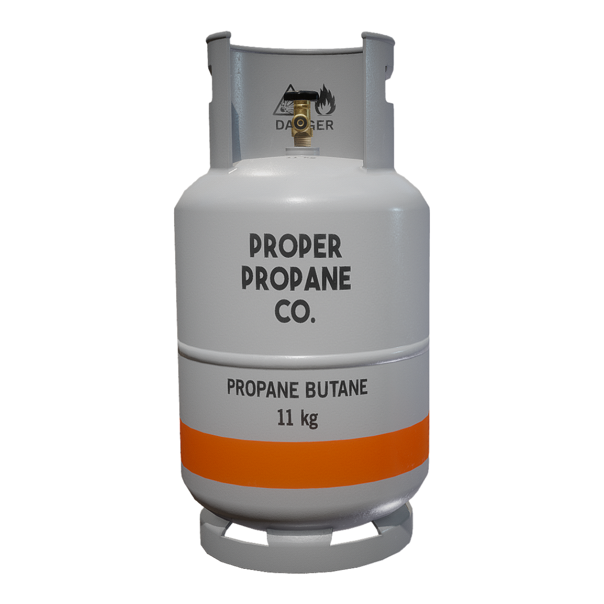 Kitchen Stainless Steel Metallic Gray Portable Valve 11KG Gas Cylinder-3DHi
